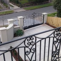 Black Outdoor Wrought Iron Balustrade