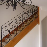 Black Indoor Wrought Iron Steel Balustrade 