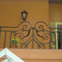 Black Outdoor Wrought Iron Balustrade