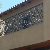 Black Outdoor Wrought Iron Balustrade
