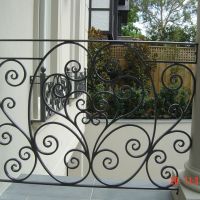 Black Outdoor Wrought Iron Balustrade