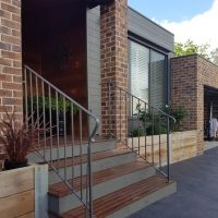 Grey Outdoor Wrought Iron Balustrade