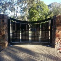Black Outdoor Wrought Iron Gates Park Orchards
