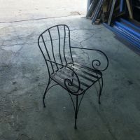 Black Wrought Iron Chair